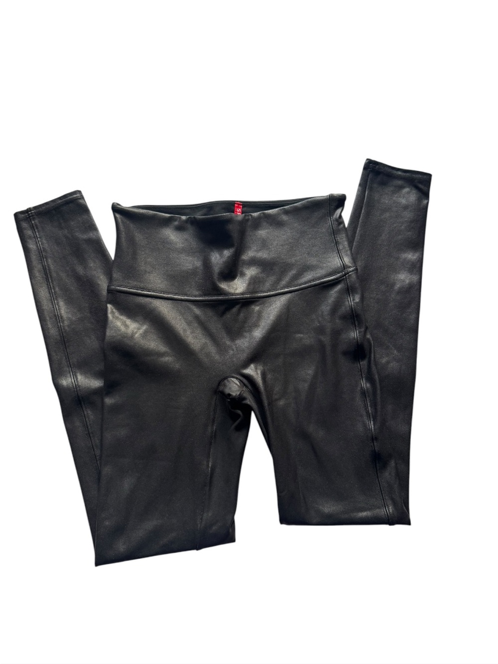 Spanx metallic black leggings